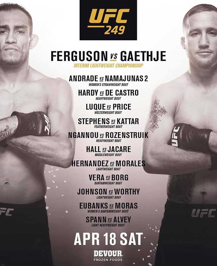 Tiết lộ Fight Card khủng: UFC 249 quyết đánh lớn giữa mùa dịch